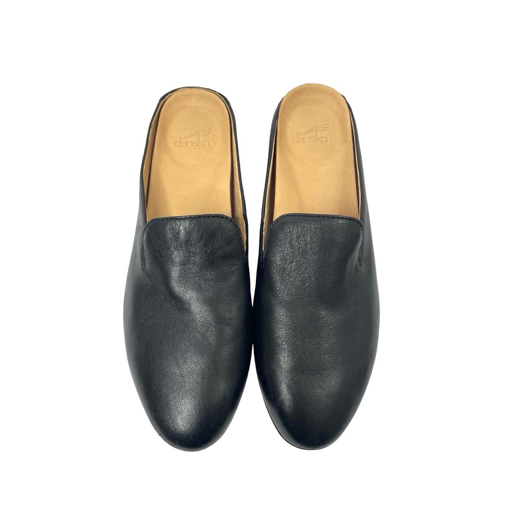 Dansko Lexie Black Milled nappa leather Mules slides Size‎ 39 black - Picture 2 of 8